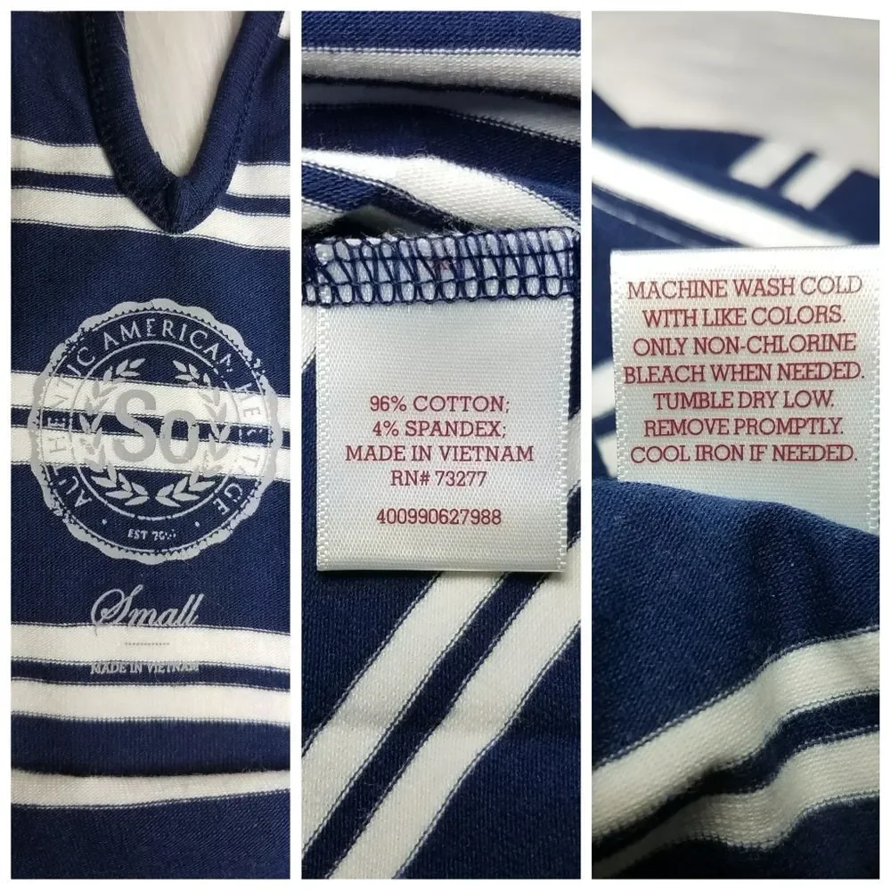 EUC|Blue Striped Racerback Skater Dress, SMALL